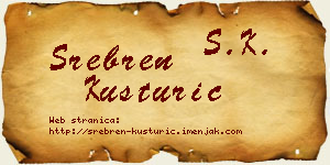 Srebren Kusturić vizit kartica